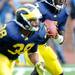 Michigan sophomore quarterback Devin Gardner looks to pass the ball during the fourth quarter against Eastern at Michigan Stadium on Saturday. Michigan beat Eastern, 31-1. Melanie Maxwell I AnnArbor.com